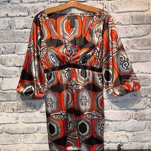 Guess Y2K Red and Black Patterned Dress